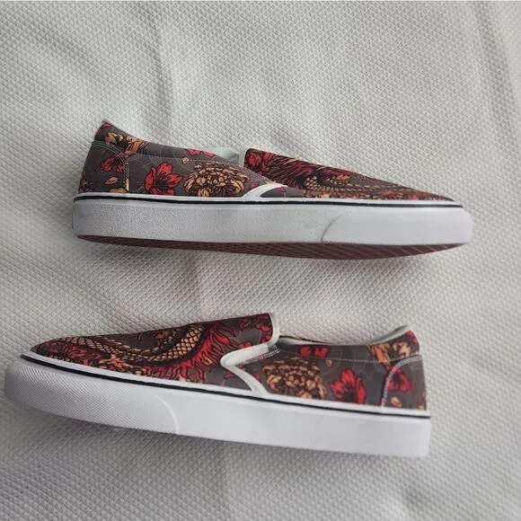 RAAD Japanese Dragon slip on sneakers