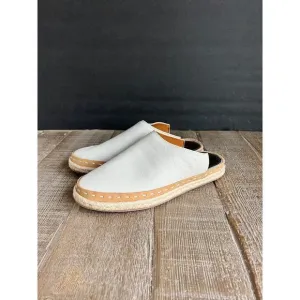 Rag &amp; bone cream leather espadrille slides size 38