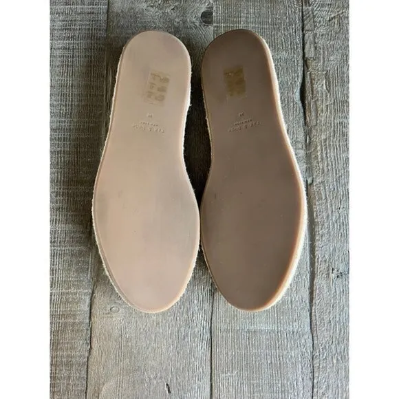 Rag &amp; bone cream leather espadrille slides size 38