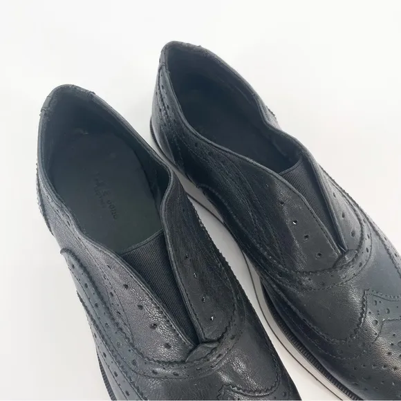 Rag &amp; Bone Meli Brogue Wingtip Oxford Platform Loafers Black Size 36 (US 6)