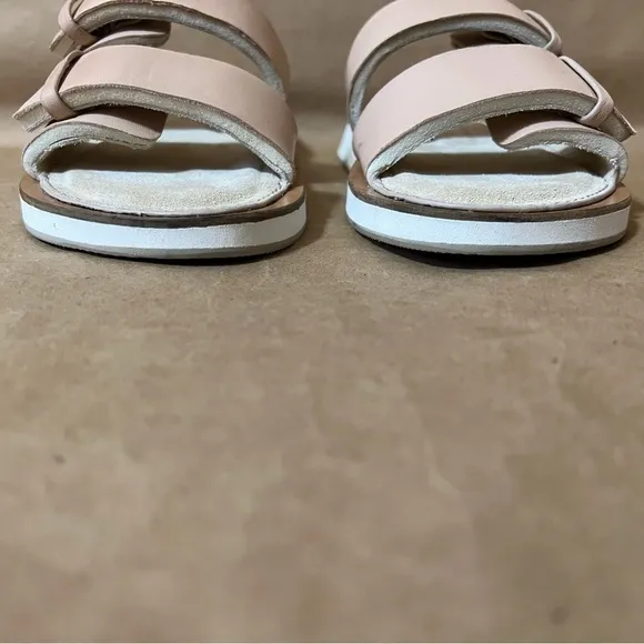 Rag &amp; Bone | Parker Slide Sandals Sheep Nappa Leather Two Strap Stone Size 9.5