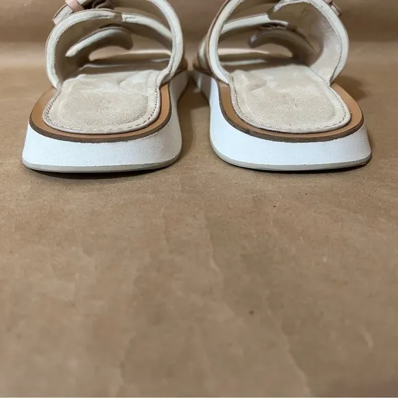 Rag &amp; Bone | Parker Slide Sandals Sheep Nappa Leather Two Strap Stone Size 9.5