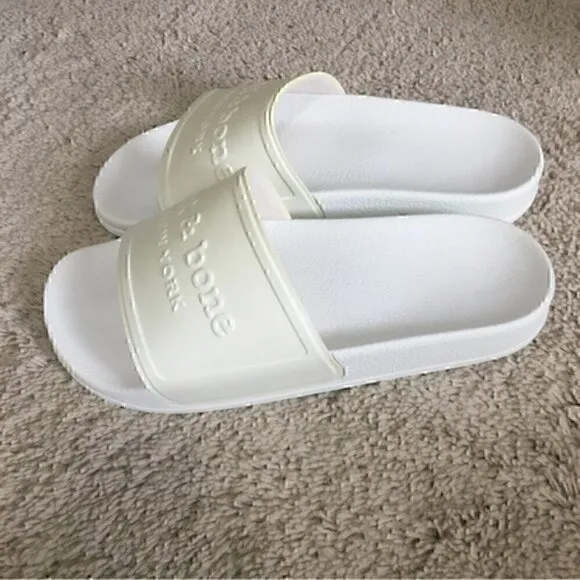 Rag &amp; Bone Pool Slides NIB size 8 / 38 White / off white