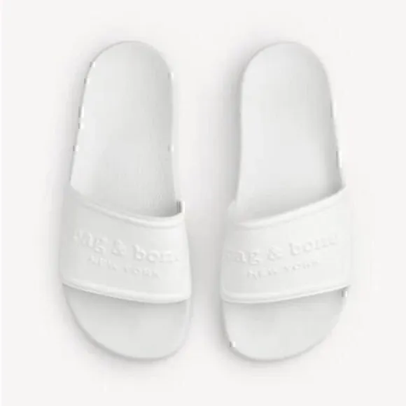 Rag &amp; Bone Pool Slides NIB size 8 / 38 White / off white