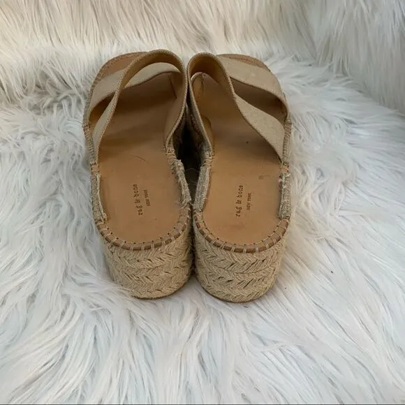 Rag &amp; Bone Tara beige straps espadrille sandal 8.5