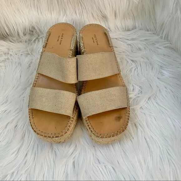 Rag &amp; Bone Tara beige straps espadrille sandal 8.5