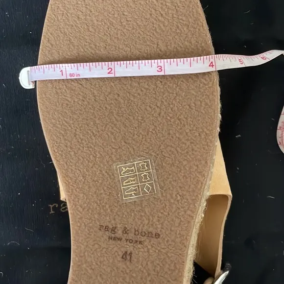 Rag&amp;Bone Suede Wedged Calla Espadrilles Color-Dune Size-USA 11/EU 41 NWT
