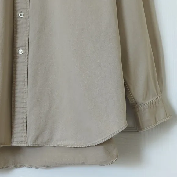 Ralph Lauren 90's Vintage Blaire Classic Long Sleeve Button Down Shirt Tan XL