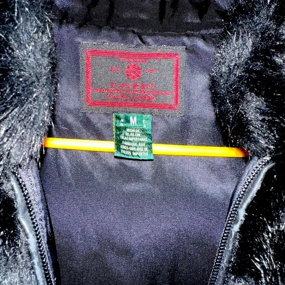 Ralph Lauren beautiful faux fur vest. Great with Jeans and boots EUC