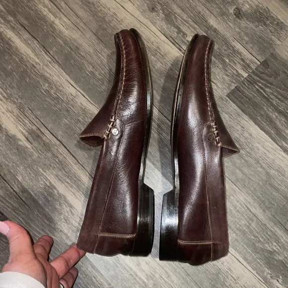 Ralph Lauren Made in Italy Mens Leather loafers size 9.5 - excellent con
