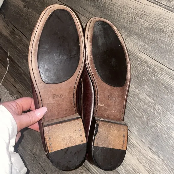 Ralph Lauren Made in Italy Mens Leather loafers size 9.5 - excellent con