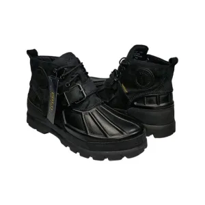 Ralph Lauren Oslo Low Duck Boots Mens 10.5 Black Suede Leather Waterproof