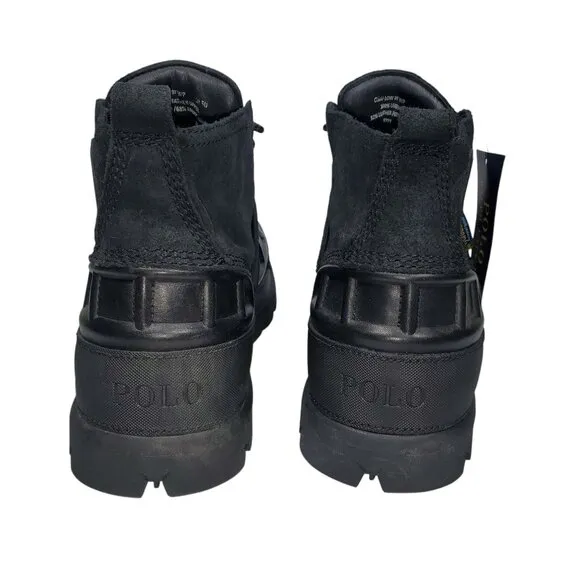 Ralph Lauren Oslo Low Duck Boots Mens 10.5 Black Suede Leather Waterproof