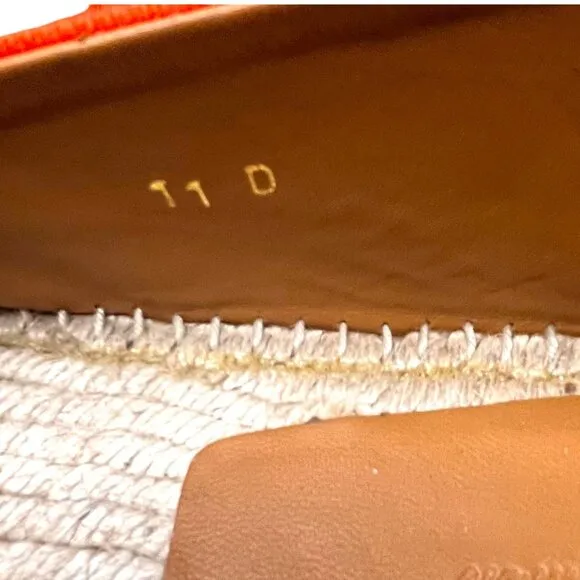 Ralph Lauren Purple Label Bowsworth Standing Horse Espadrilles Orange US 11D