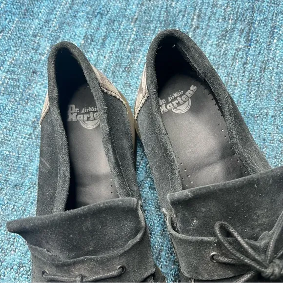 RARE Dr. Martens Dreyton Camo Suede Leather Loafers in Black Grey