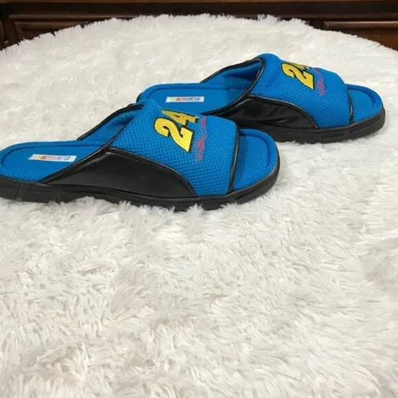 *Rare* NASCAR Jeff Gordan 24 Perforated Faux Leather Machine Washable Slides