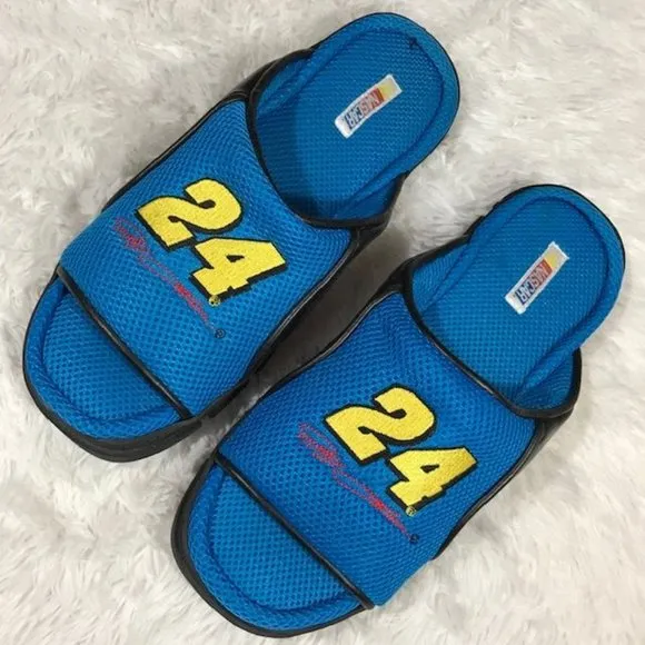 *Rare* NASCAR Jeff Gordan 24 Perforated Faux Leather Machine Washable Slides