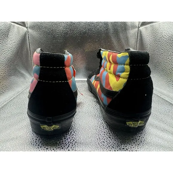 RARE  Size 11 - Vans Sk8-Mid Reissue Neon Camo Old Skool Authentic Slip-On