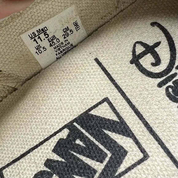 RARE Vans x Disney Mickey Mouse Classic Slip On Sneakers Limited Edition