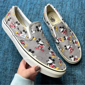 RARE Vans x Disney Mickey Mouse Classic Slip On Sneakers Limited Edition