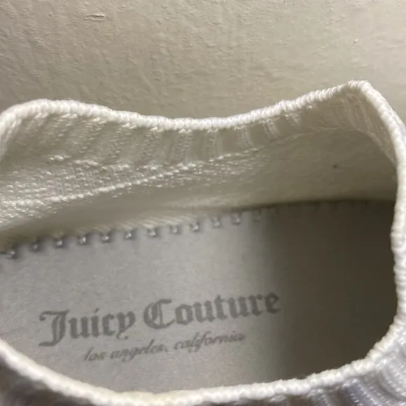 RARE Worn once Juicy Couture Avarie White &amp; Gray Camouflage Sneakers Slip on