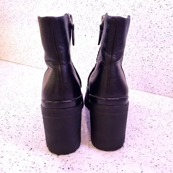 Rebecca Minkoff Boots Milano Booties Shearling Black Leather size 8