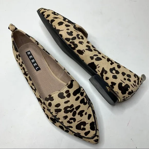 Rebel Wilson Emma leopard leather loafers