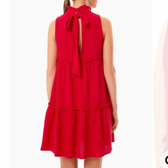 Red Lightweight Gauze Morgan DressPOMANDER PLACE