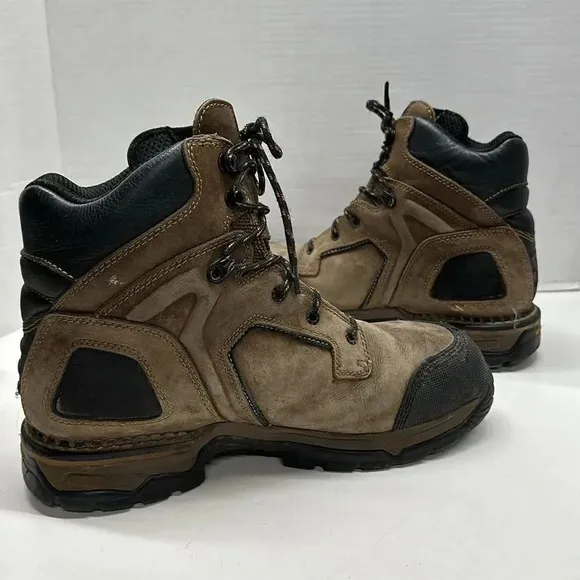 Red Wing Steel Toe Boots ASTM F 2413-11 Brown Lace Up Waterproof Men's Size 10 D