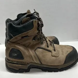 Red Wing Steel Toe Boots ASTM F 2413-11 Brown Lace Up Waterproof Men's Size 10 D