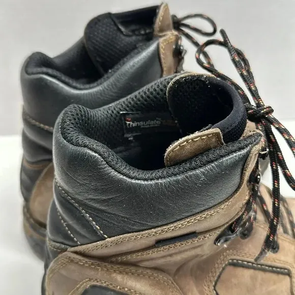 Red Wing Steel Toe Boots ASTM F 2413-11 Brown Lace Up Waterproof Men's Size 10 D