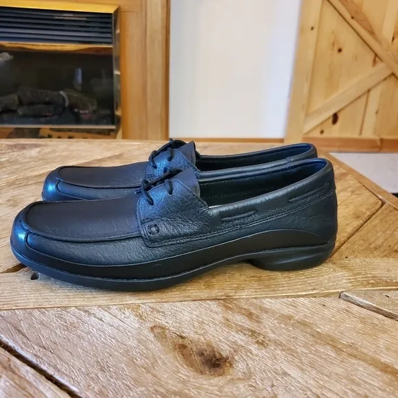 Red Wing Women's Comfort Moc Toe Squar Boat Shoes - Black Leather Size 9AA