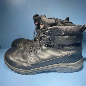 Red Wing size 12 D Work Boots Tradesman 6617 Mens Black SAFETY TOE Waterproof