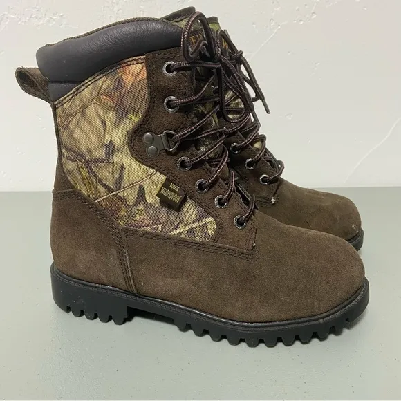RedHead Waterproof Hunting Camo Winter Boots Youth 5M Lace Up