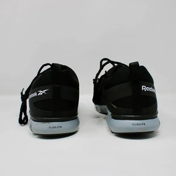 Reebok Sublite Work Cushion Athletic Sneakers Alloy Toe Black Grey Size 11