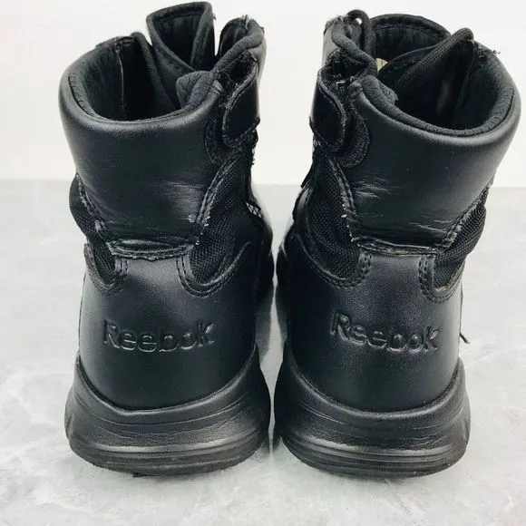 Reebok Combat Mens Size 9 Boots Black Leather Zip Waterproof Boots ASTM F2892-11