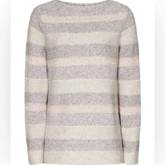 REISS Tamsin Multi Striped Jumper S Cotton Knit Boatneck Sweater Classic Preppy