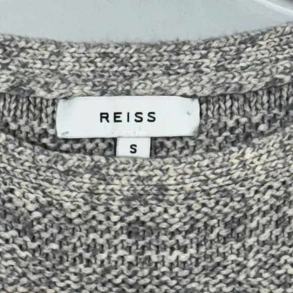 REISS Tamsin Multi Striped Jumper S Cotton Knit Boatneck Sweater Classic Preppy