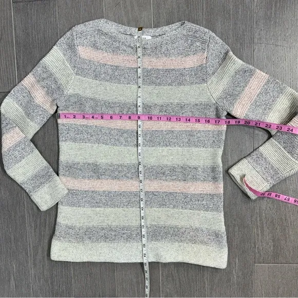 REISS Tamsin Multi Striped Jumper S Cotton Knit Boatneck Sweater Classic Preppy