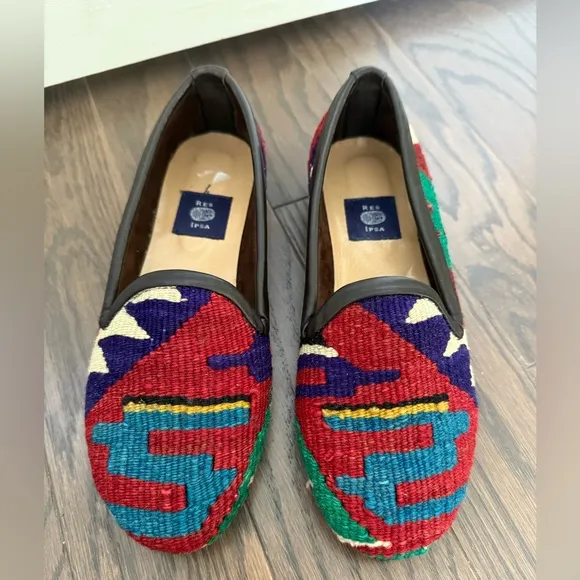 RES IPSA Kilim Marrakech Atelier Multi-Color loafers Size 7