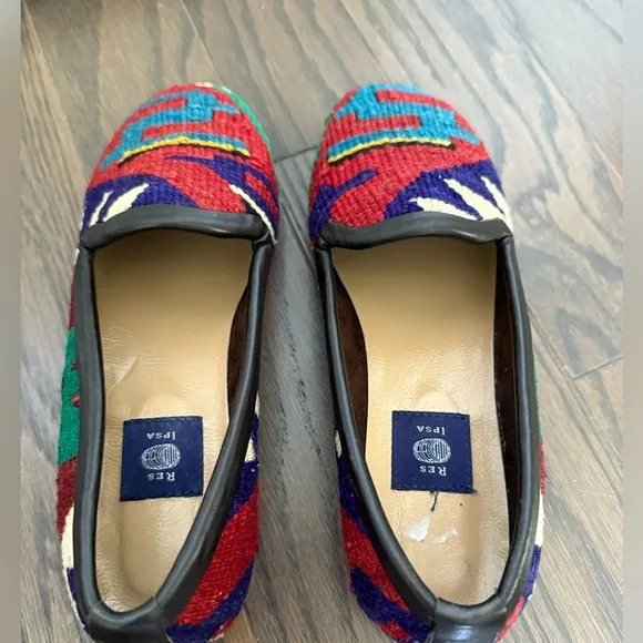 RES IPSA Kilim Marrakech Atelier Multi-Color loafers Size 7
