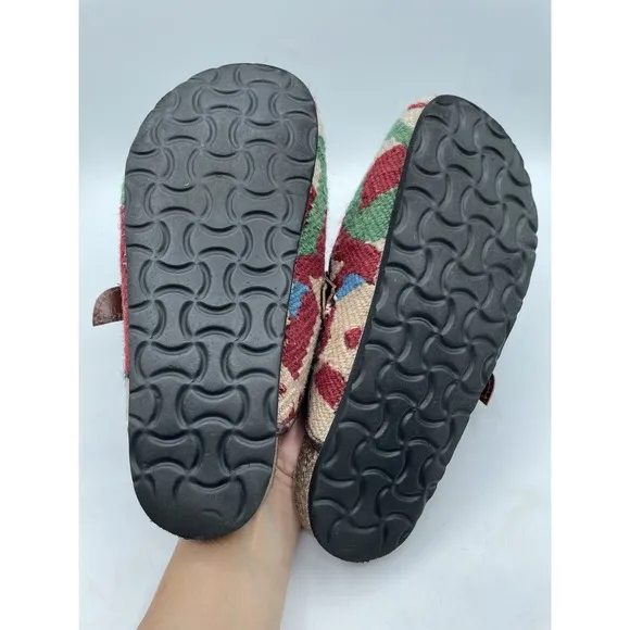 Res Ipsa Shoes Womens 9 Aztec Wool Kilim Designer Loafer Handwoven Clogs $245.00