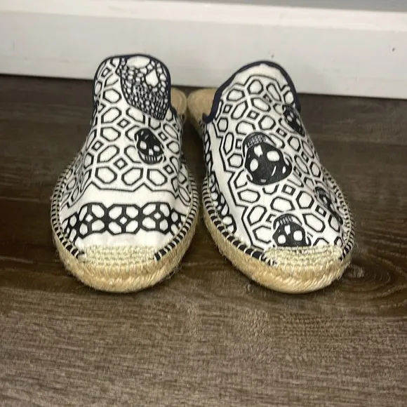 Respoke Women's Nina NINA Black/White Mule Espadrilles‎ 42/11.5