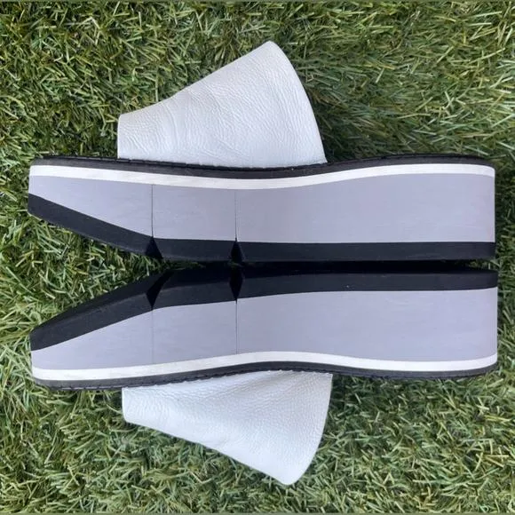 Robert Clergerie Affect Platform Lambskin Genuine Leather Chunky Block Slides 8