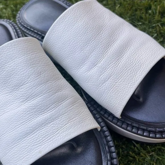 Robert Clergerie Affect Platform Lambskin Genuine Leather Chunky Block Slides 8