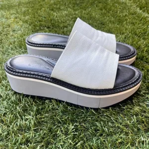 Robert Clergerie Affect Platform Lambskin Genuine Leather Chunky Block Slides 8