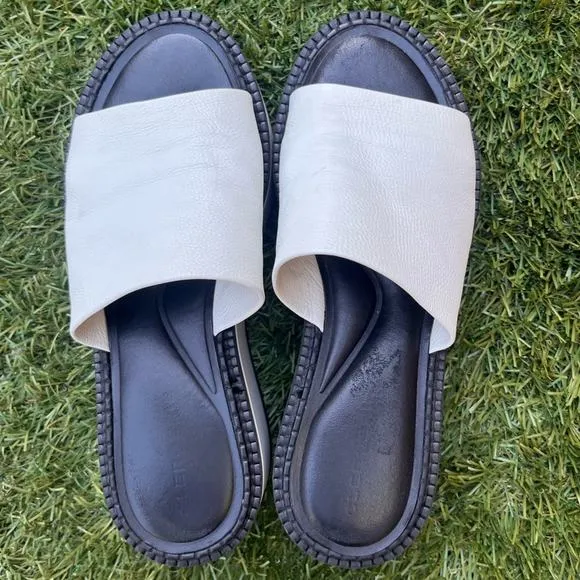 Robert Clergerie Affect Platform Lambskin Genuine Leather Chunky Block Slides 8