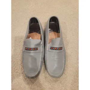Robert Graham Hart II RGS5100II Men Leather Driving Loafers Shoes Size 11.5 blue
