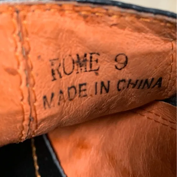 Robert Wayne ☠️ Rome Black‎ Cross Leather Loafers