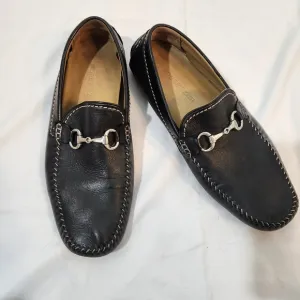 Robert Zur Men's Black Glove Leather Slip On Loafers Size 11.5
